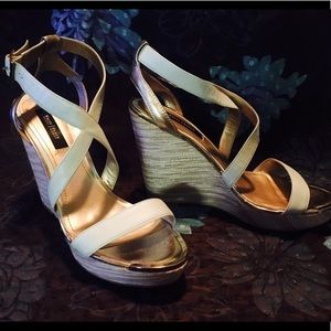 Strappy Mint Wedges White House Black Market